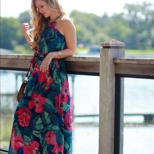 Tommy Bahama Tropical Print Maxi dress.